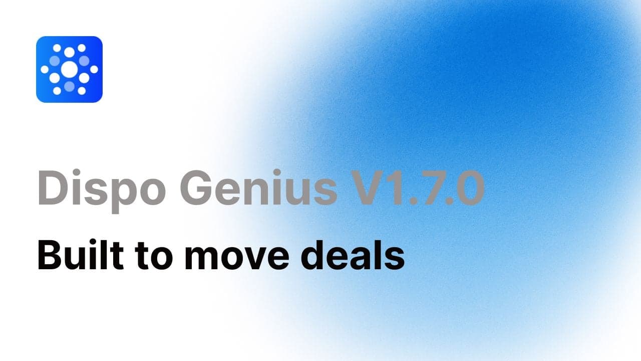 Dispo Genius V1.7.0: Public deal creation API, 20-mile buyer searches, and automatic Genius Reach SMS follow-ups